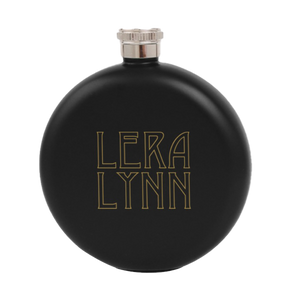 LL name logo black flask Lera Lynn