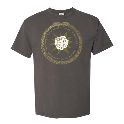 Snake circle flower grey tee Lera Lynn